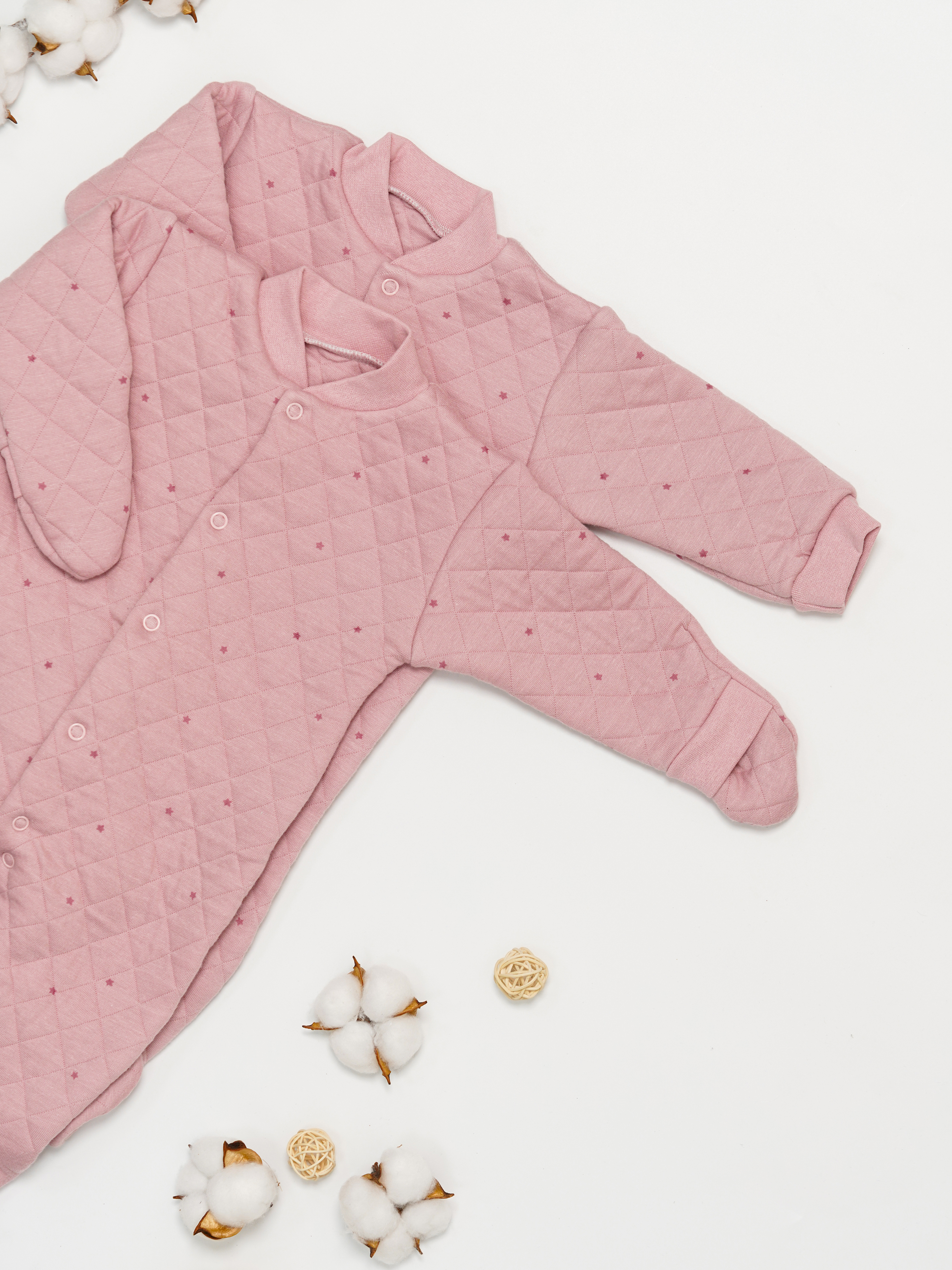 Комбинезон МАЛЫШЕЕВО Капит звезды розовый - фото 4