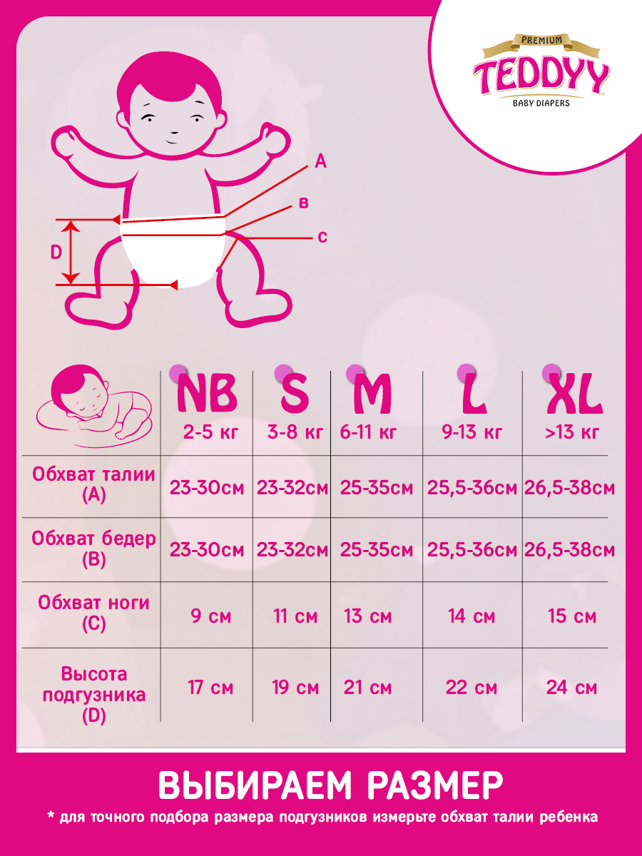 Подгузники Teddy Baby Premium S 48 шт. - фото 15