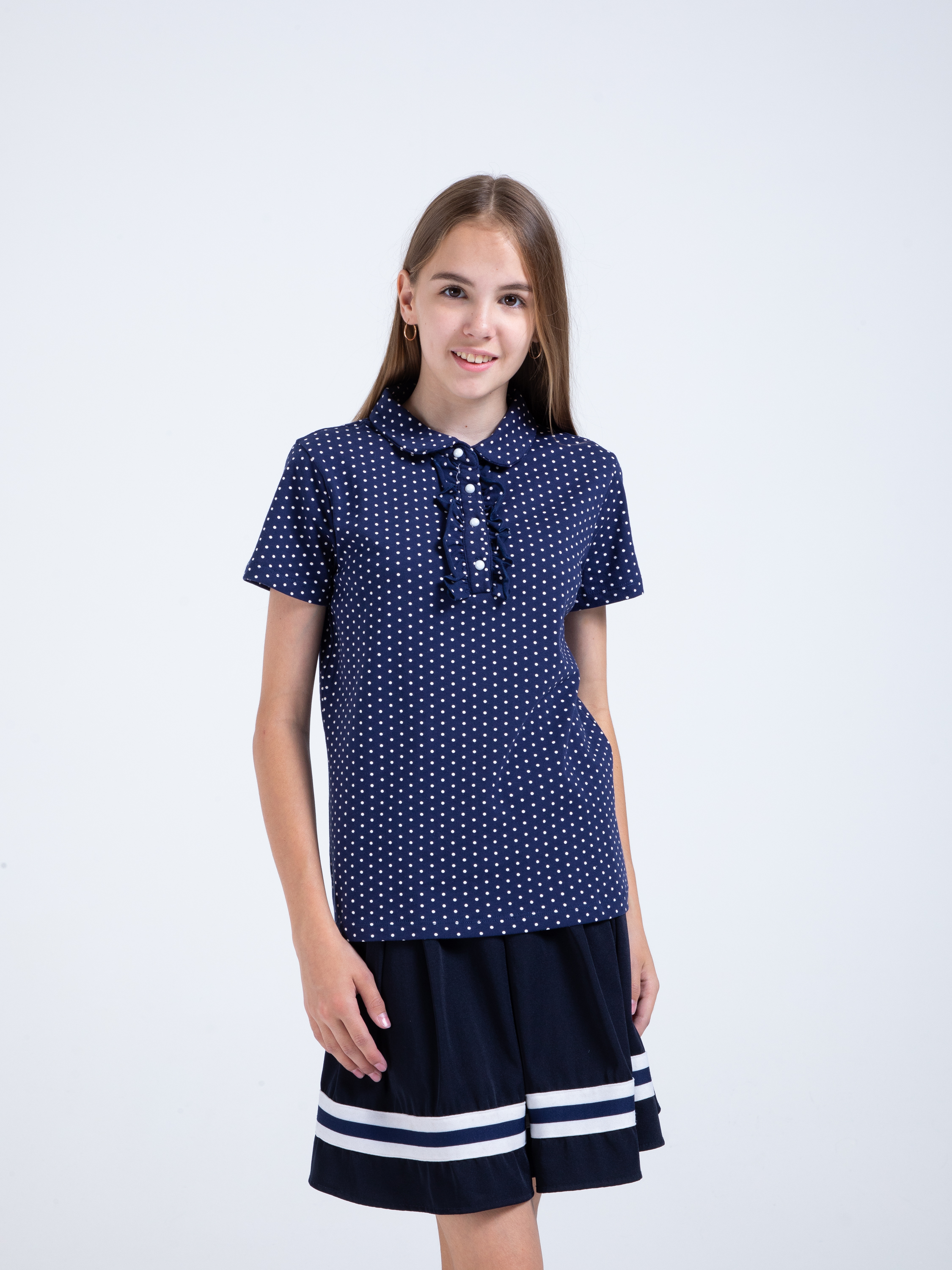 Блузка STELLA MODA 29407_темно-синий - фото 7