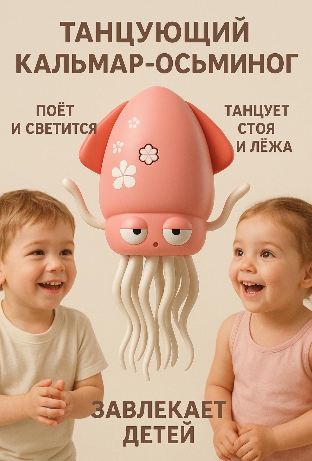 Игрушка BalaToys робот Осьминог танцующий Кальмар - фото 1