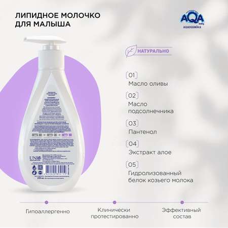 Молочко AQA dermika Липидное 250 мл