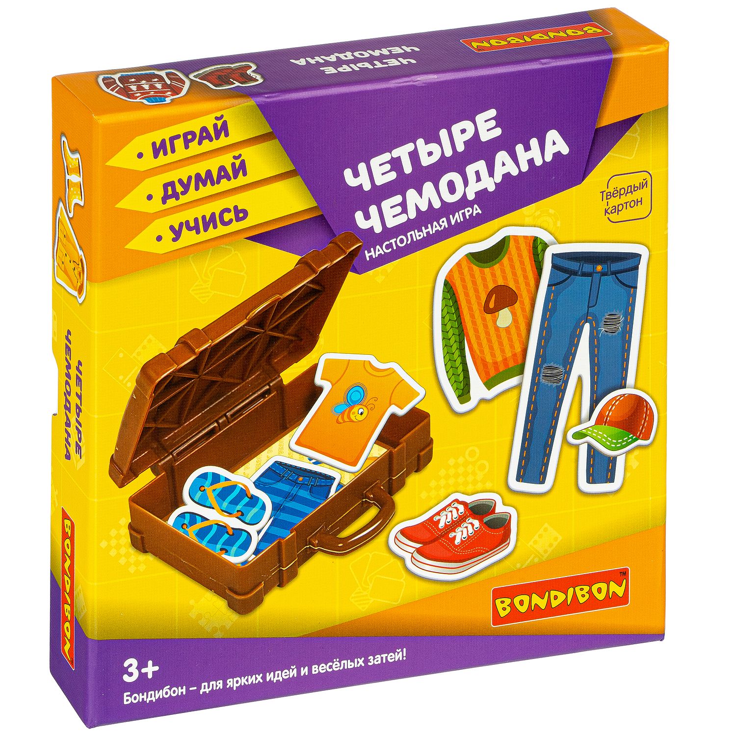 Настольная игра Bondibon для компании Четыре чемодана - фото 1