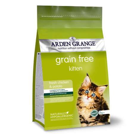 Корм сухой для котят Arden Grange 2кг Kitten беззерновой с курицей и картофелем