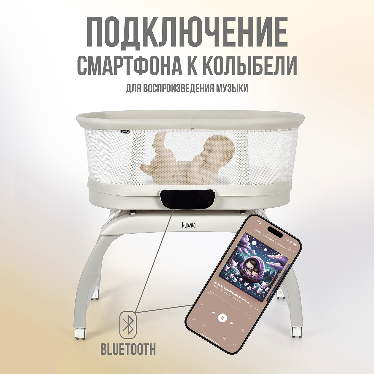 Колыбель Nuovita Accanto Pace белый - фото 15