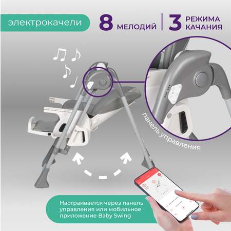 Стульчик для кормления Farfello Multa серый