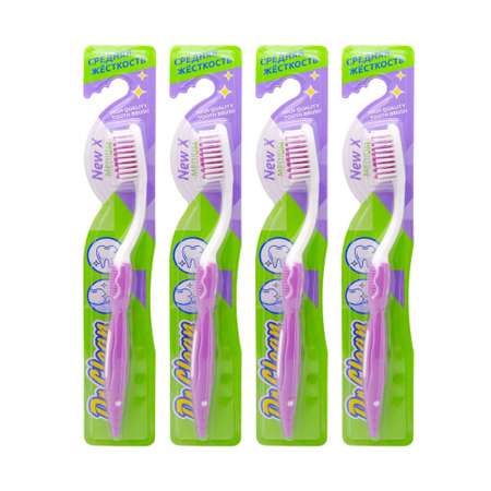 Зубная щетка классическая Dr. Clean 4 шт.
