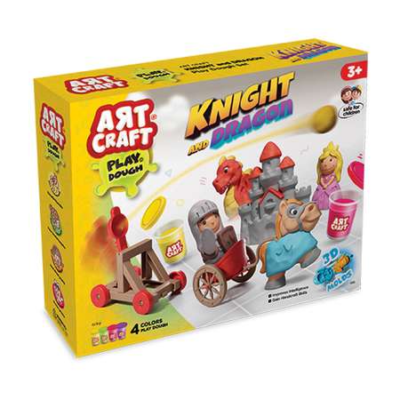 Тесто для лепки AЯT CRAFT 4 цв.