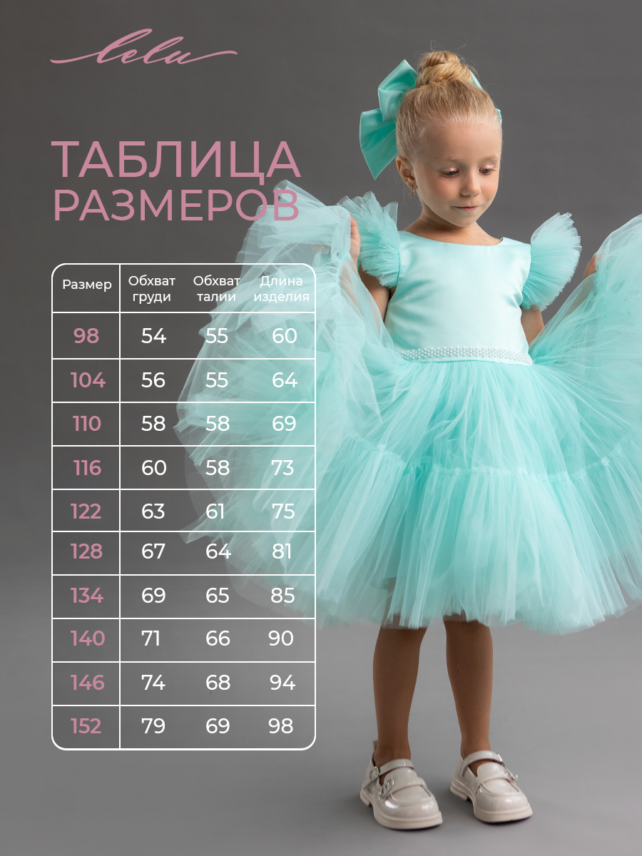 Платье LELUkids 0118.33.42/мята - фото 3