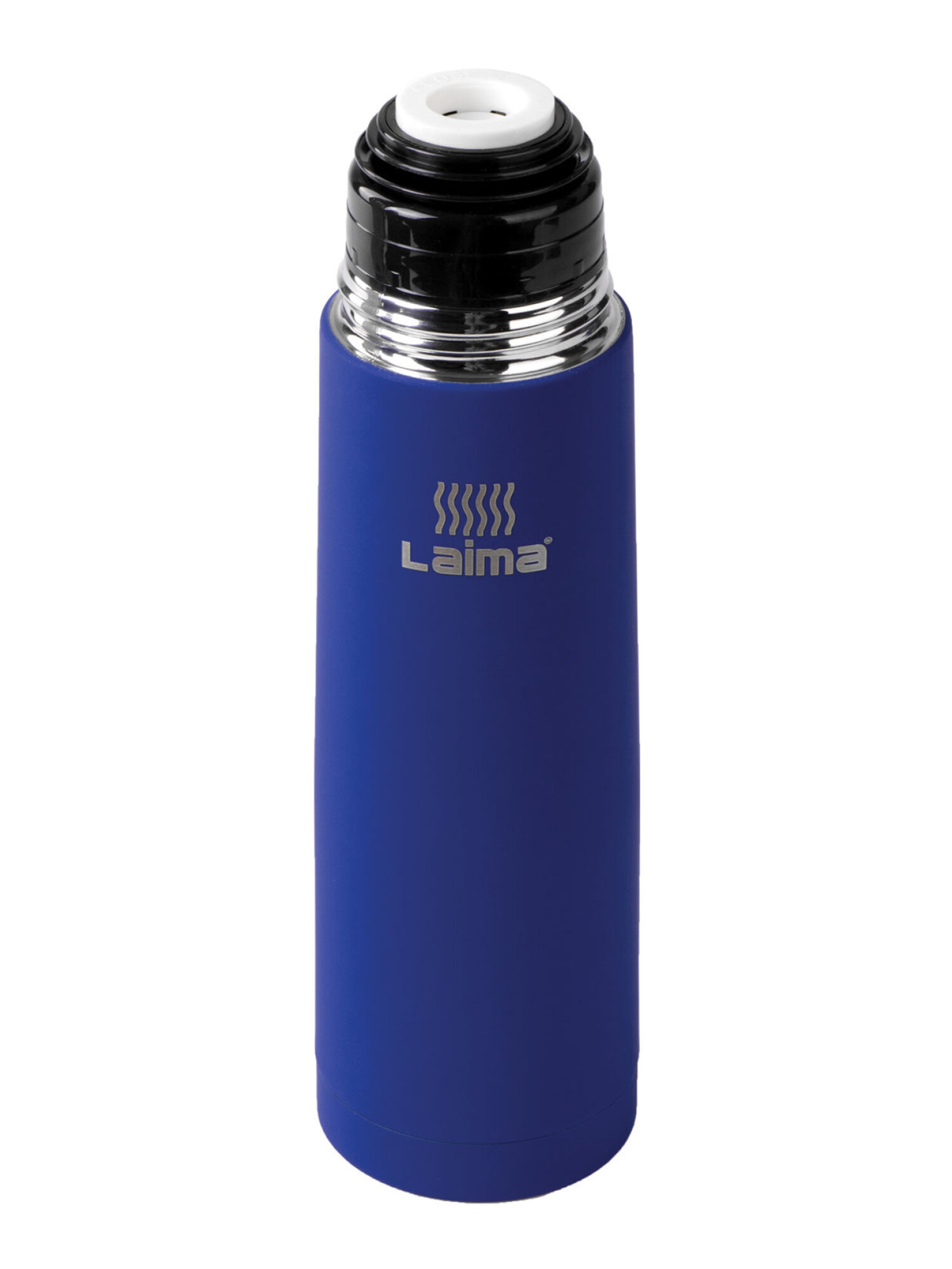 Термос Лайма классический с узким горлом 0.5 л нержавеющая сталь синий - фото 16