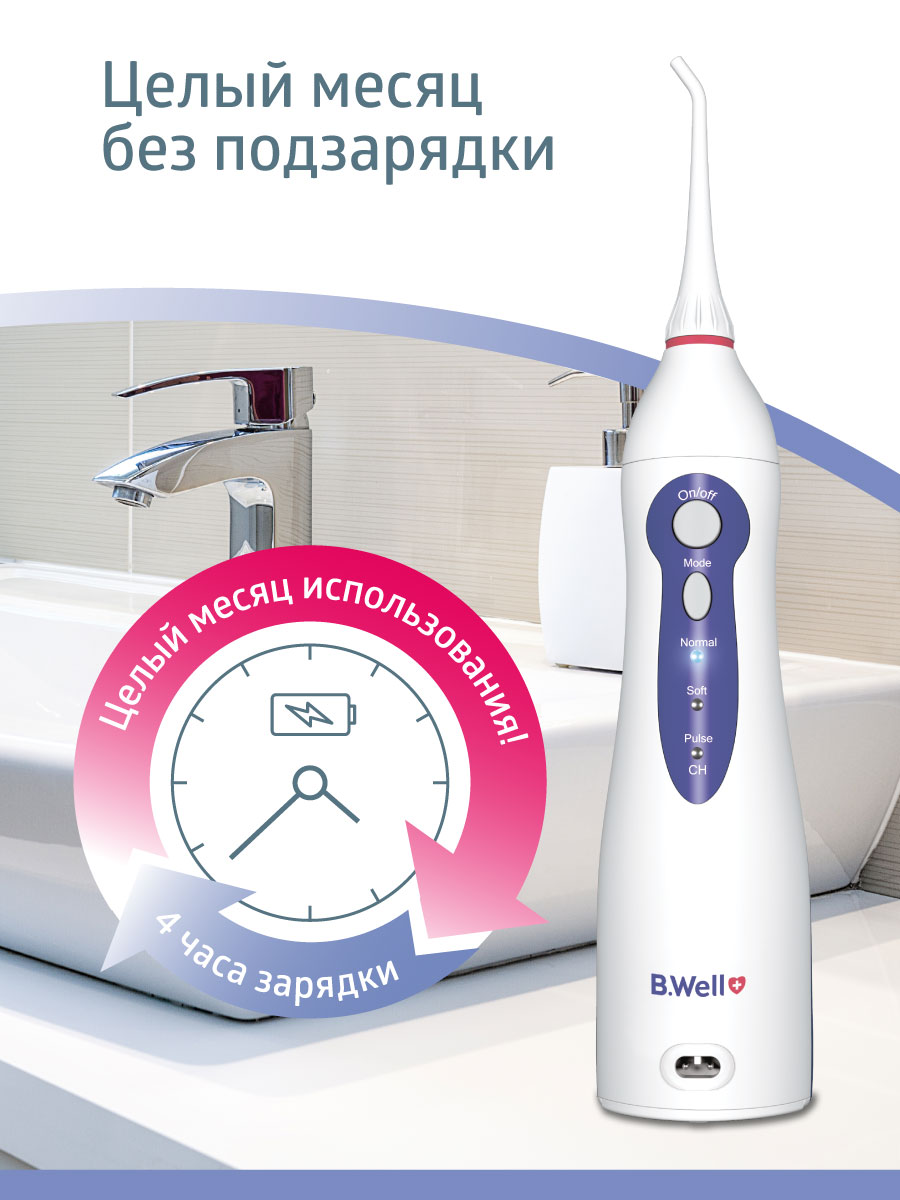 Ирригатор B.Well импульсный 3 реж. - фото 9