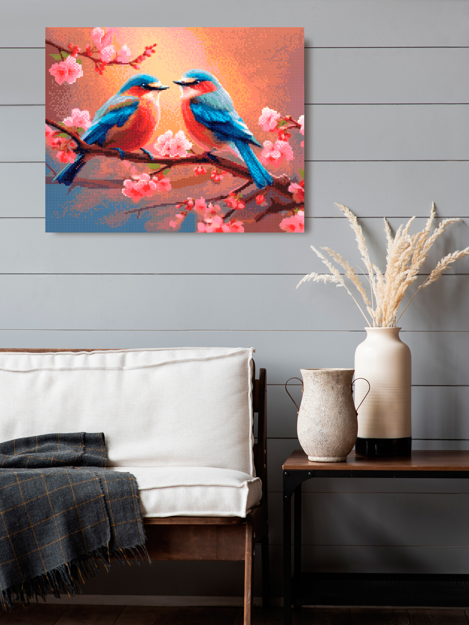 Алмазная мозаика Art on Canvas Влюбленные пташки в ассортименте - фото 3