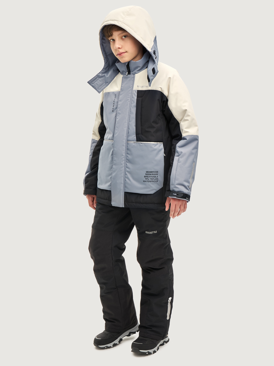 Куртка и полукомбинезон NIKASTYLE 7з5525 сталь/черный - фото 4