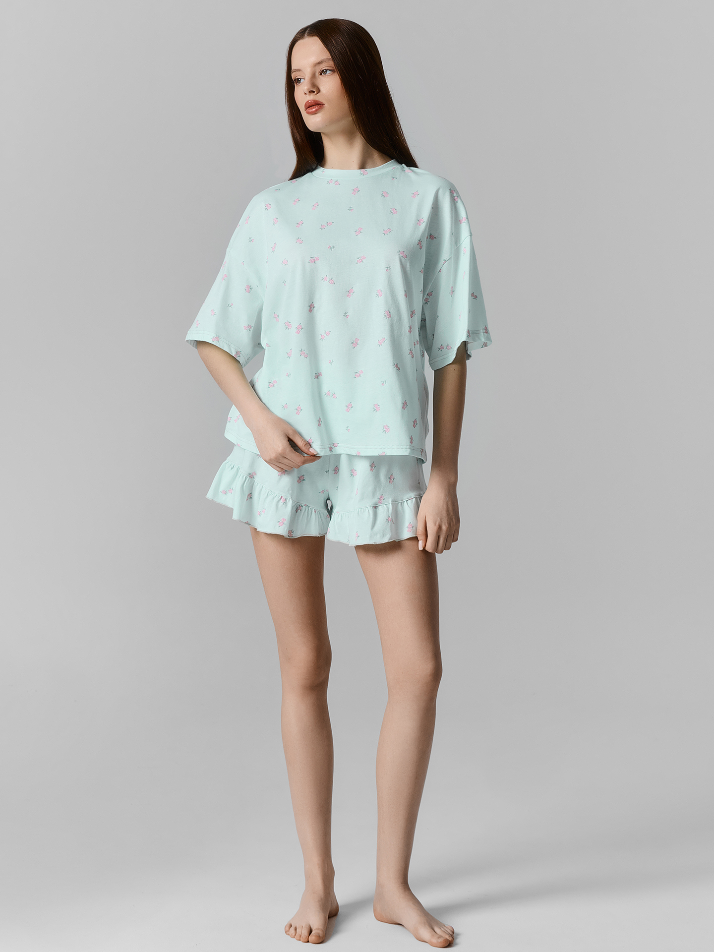Пижама Mark Formelle (Марк Формэль) 592670/цветы на мятном - фото 1