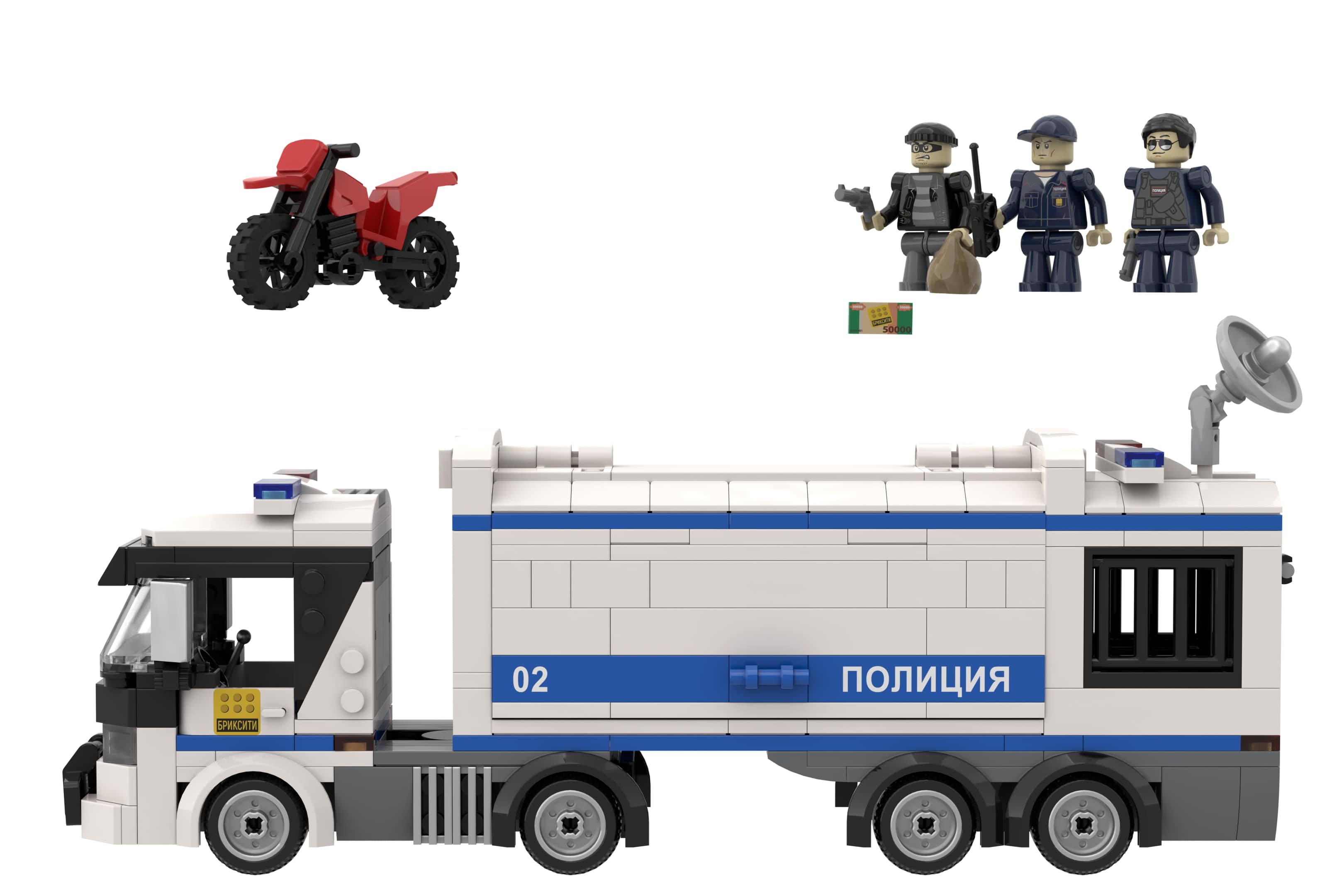 Конструктор brick labs Полицейский трак 572 дет. - фото 18