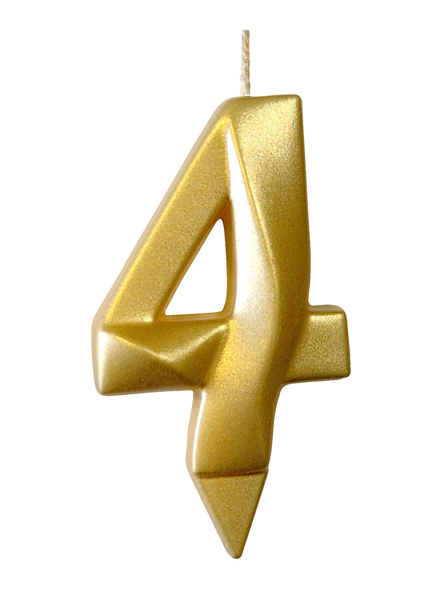 Свеча-цифра для торта Свечной маркет украшение в виде цифры 4, 7 см, на ножке - фото 2