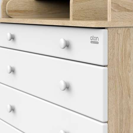 Пеленальный комод aton baby furniture Комод Maks дуб сонома/белый