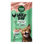 Лакомство для кошек Triol Snack Bar 40г паштет из курицы с макрелью