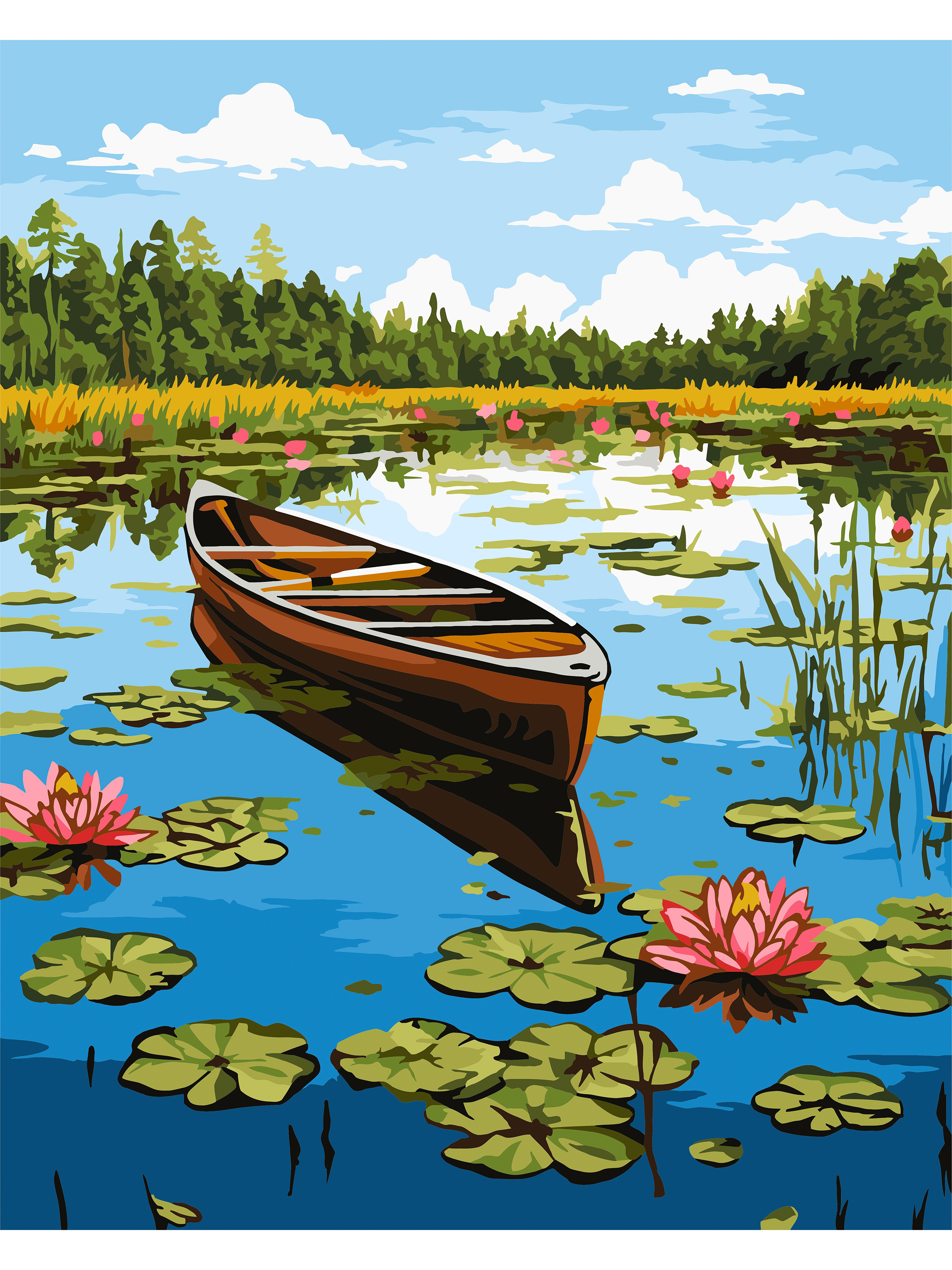 Картина по номерам Art sensation Спокойный пруд в ассортименте - фото 2