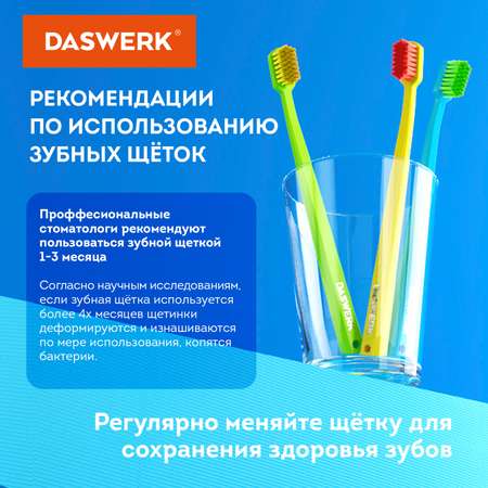 Зубная щетка классическая DASWERK 4 шт.