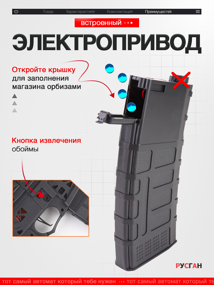 Автомат RUSHGAN AR 15 - фото 8