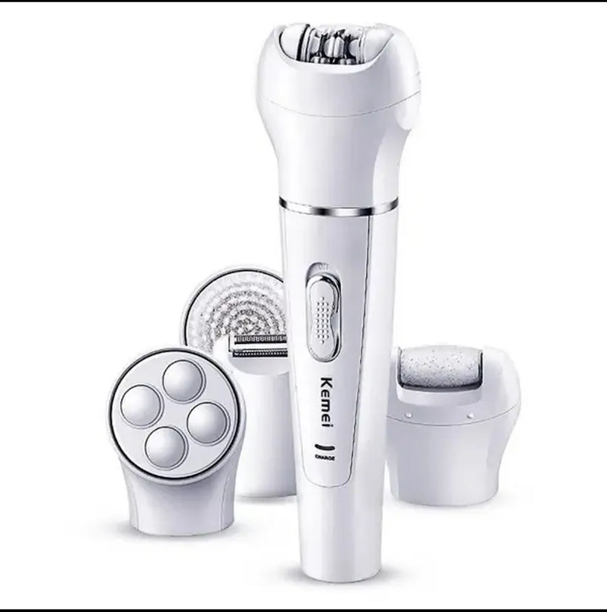 Эпилятор 5 в 1 беспроводной с насадками CASTLELADY депилятор массажер триммер пилинг щетка для очищения кожи - фото 14