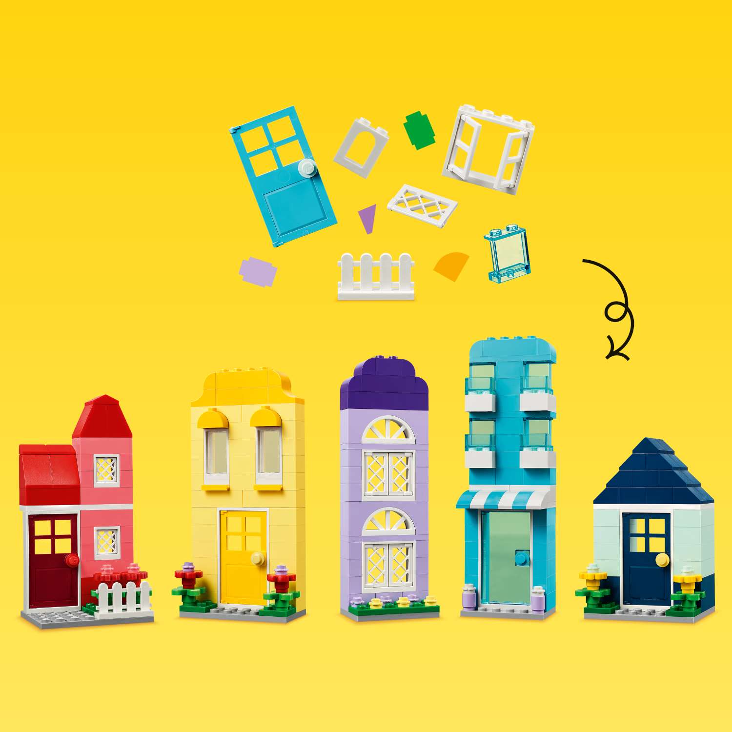 Конструктор LEGO Classic Креативные дома 850 дет. - фото 6