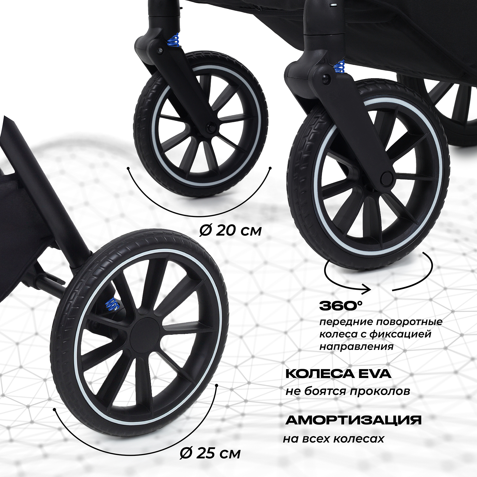 Коляска 2в1 MOWbaby AMBER серый - фото 10