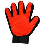 Перчатка для животных Не один дома Чистюля для вычесывания 23*18*4см красная