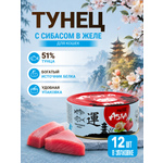 Корм для кошек влажный Prime ASIA Тунец с сибасом в желе жб 85г 12 шт.