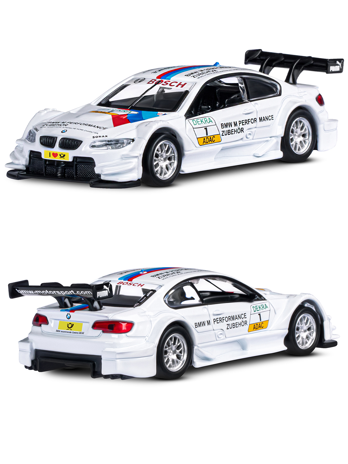 Автомобиль АВТОпанорама BMW M3 DTM 1:42 JB1200141 - фото 6