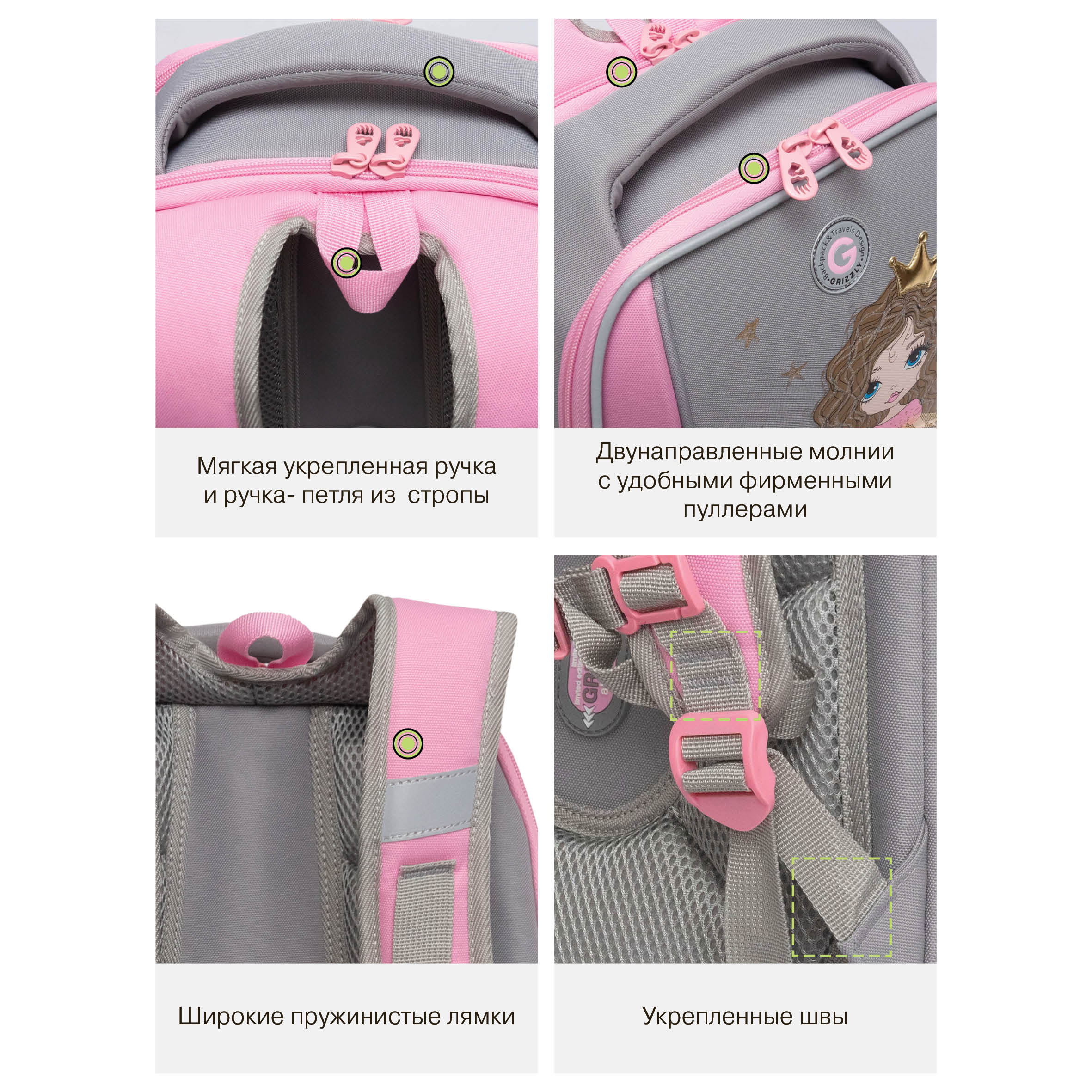 Ранец Grizzly для девочки - фото 15