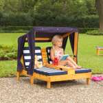 Шезлонг детский KidKraft Сине-белые полосы 00524_KE