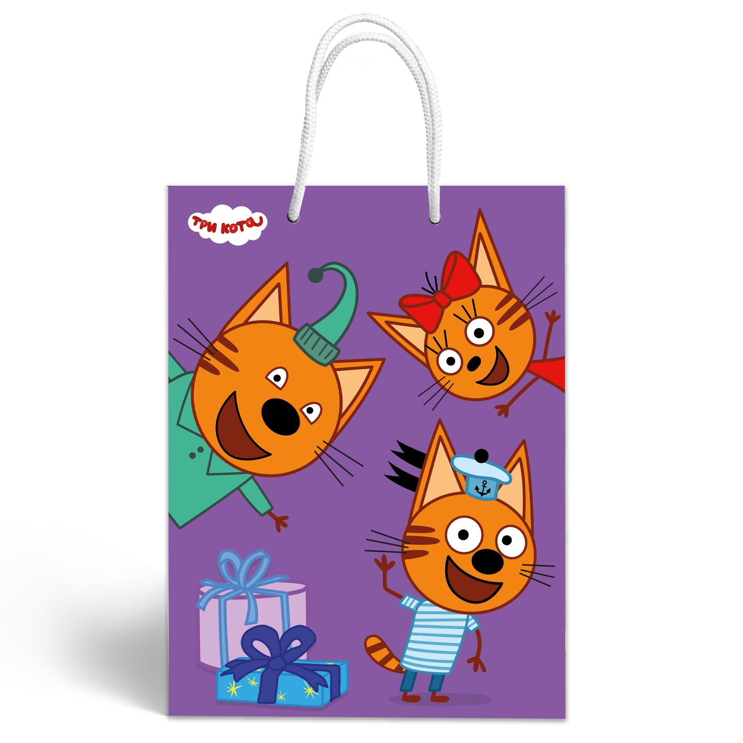 Пакет подарочный ND PLAY Три кота Веселье 35*45см - фото 2