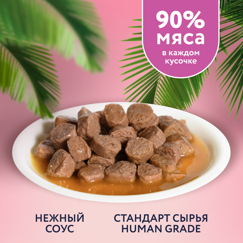 Корм для кошек Florida для стерилизованных кусочки с уткой в соусе 85г пауч - фото 2