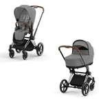 Коляска 2в1 Cybex Priam IV Chrome Brown серый
