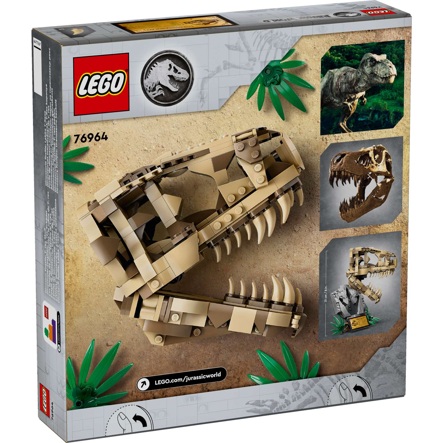 Конструктор LEGO Jurassic World Череп T-Rex 577 дет. - фото 4