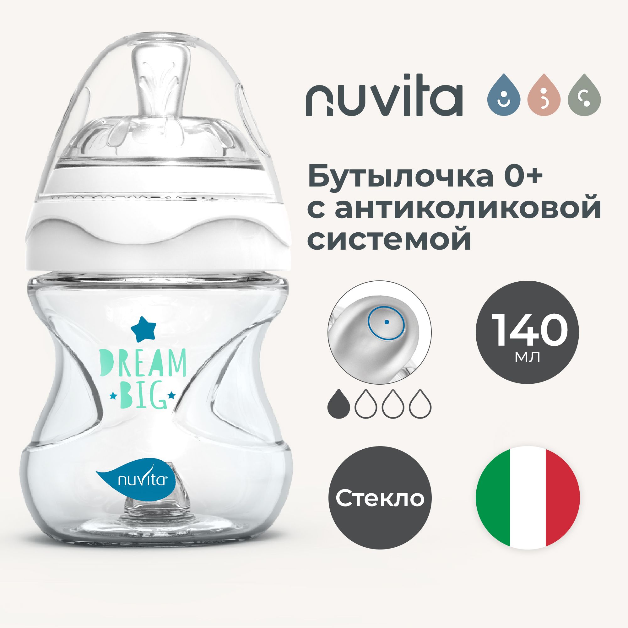 Бутылочка Nuvita Anti-Colic 140 мл - фото 1