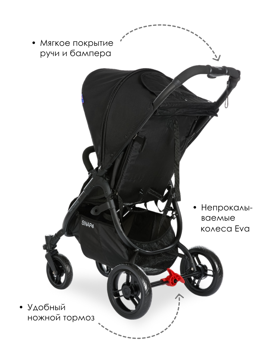 Коляска прогулочная Valco baby Snap 4 Flatt Matt / Pitch черный - фото 5