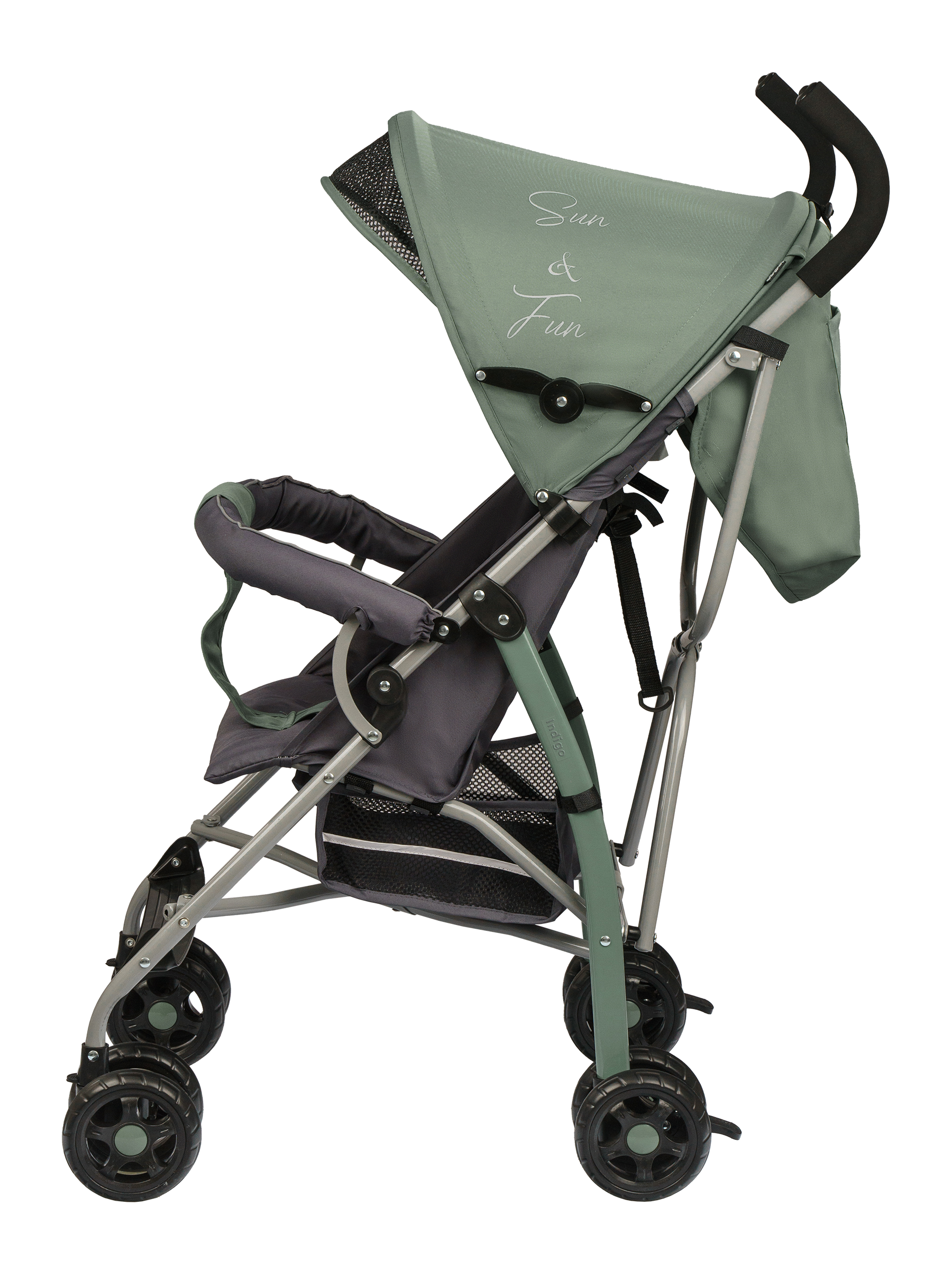 Коляска прогулочная Indigo Bono зеленый - фото 9