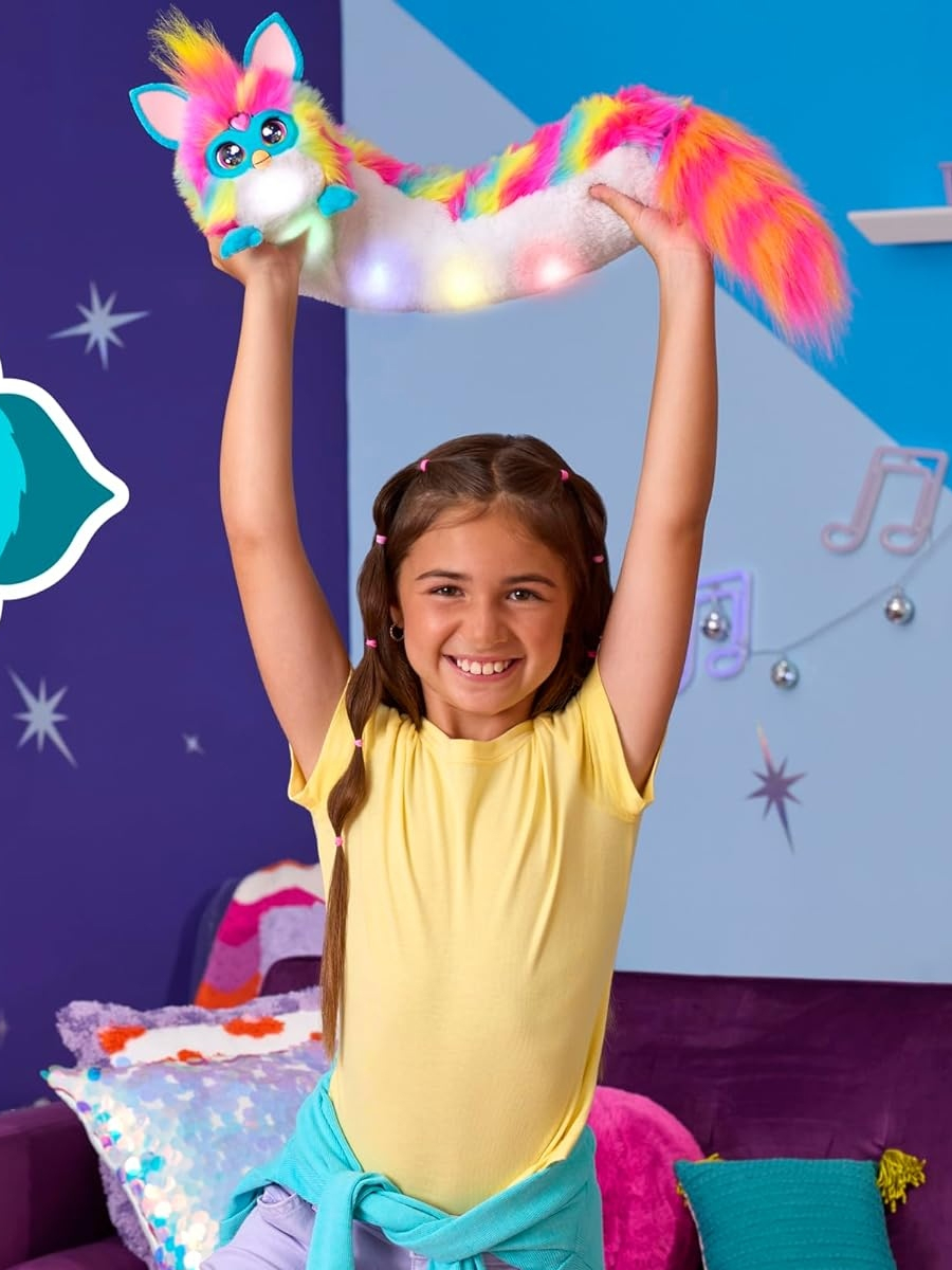 Мягкая игрушка Hasbro Ферби Furby DJ Rainbow робот - фото 14