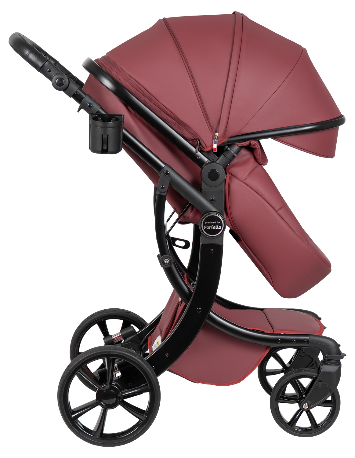 Коляска трансформер Aimile Adventurer бордовый - фото 30