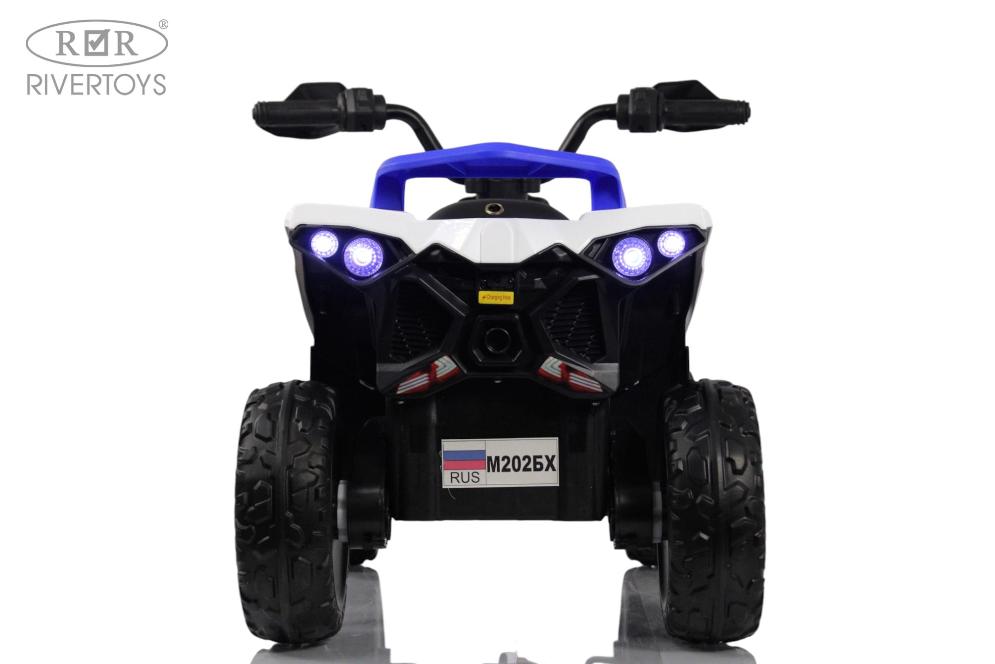 Электромобиль RIVERTOYS М202БХ-BLUE С пультом ДУ - фото 4