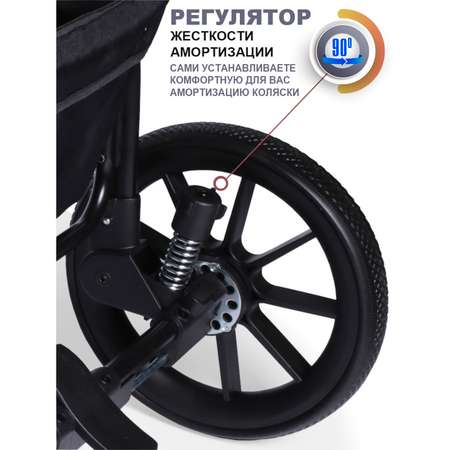 Коляска прогулочная BabyCare Venga Тёмно-серый серый