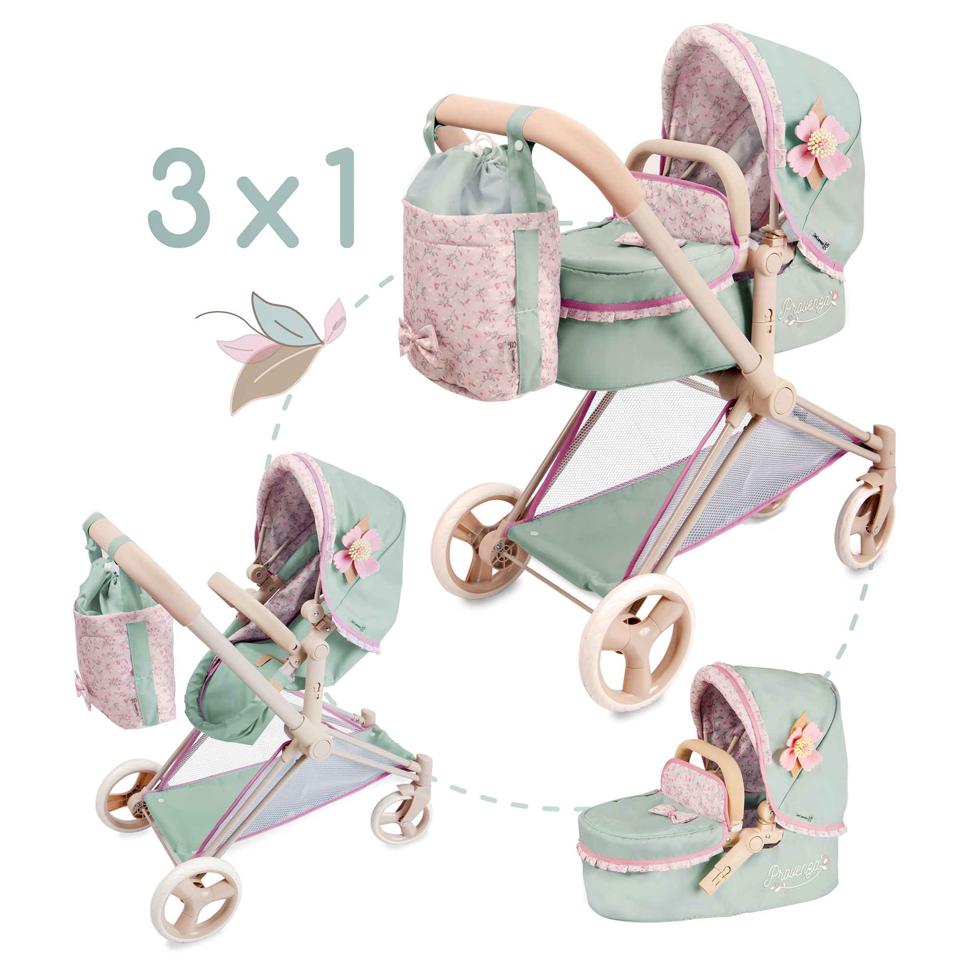 Коляска 3 в 1 для кукол DeCuevas Toys 81745 - фото 3