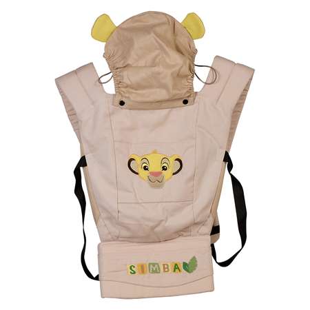 Рюкзак-кенгуру Polini kids Disney baby Король Лев с вышивкой Бежевый