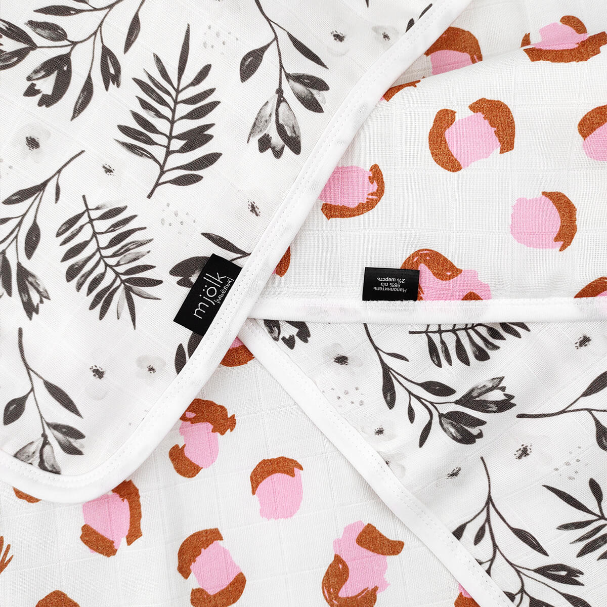 Одеяло Mjolk Цветы Муслиновое утеплённое 75 x 100 см хлопок - фото 3