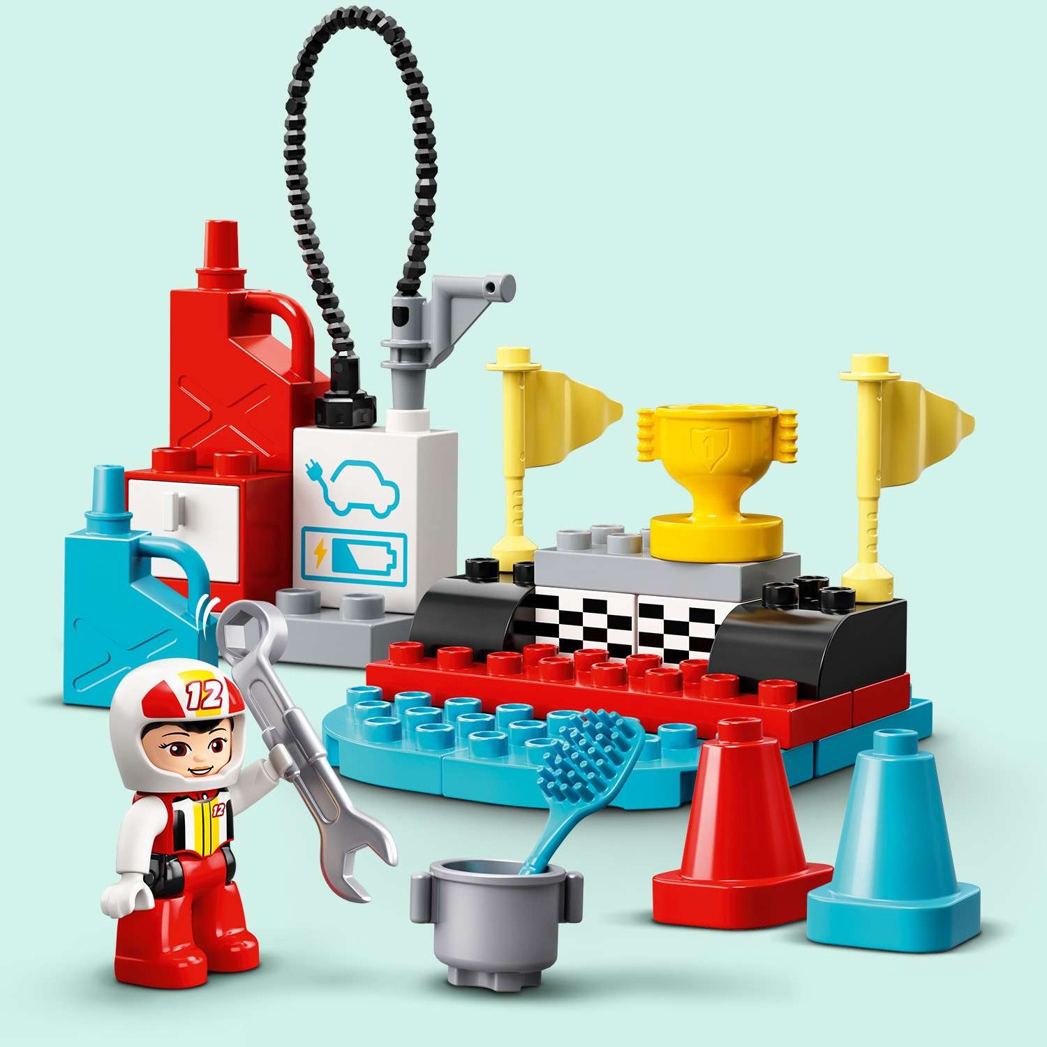 Конструктор LEGO DUPLO Town Гоночные машины 44 дет. - фото 10