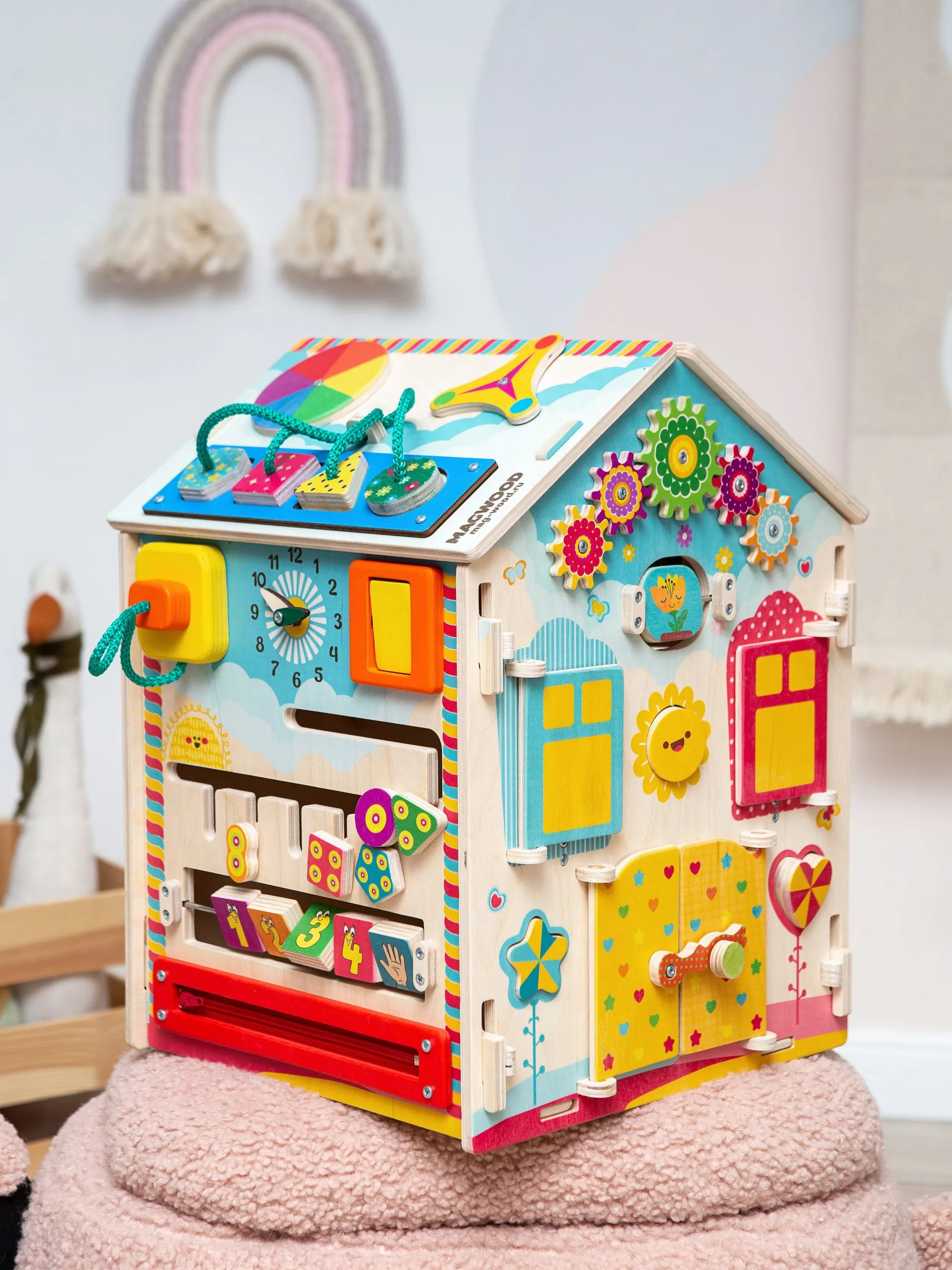 Игрушка Mag Wood бизиборд МусиБуси ДОМ - фото 12