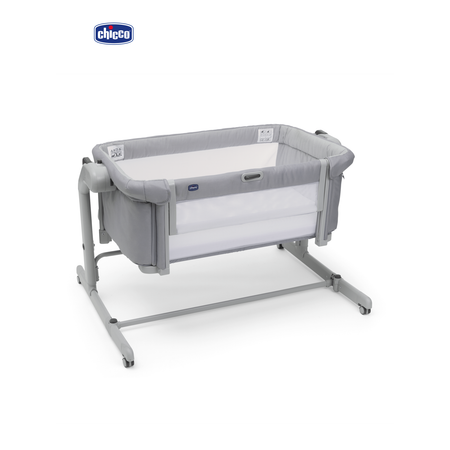 Детская кроватка Chicco Next2Me Magic Evo с рождения до 6 месяцев Grey Mist, поперечный маятник (серый)