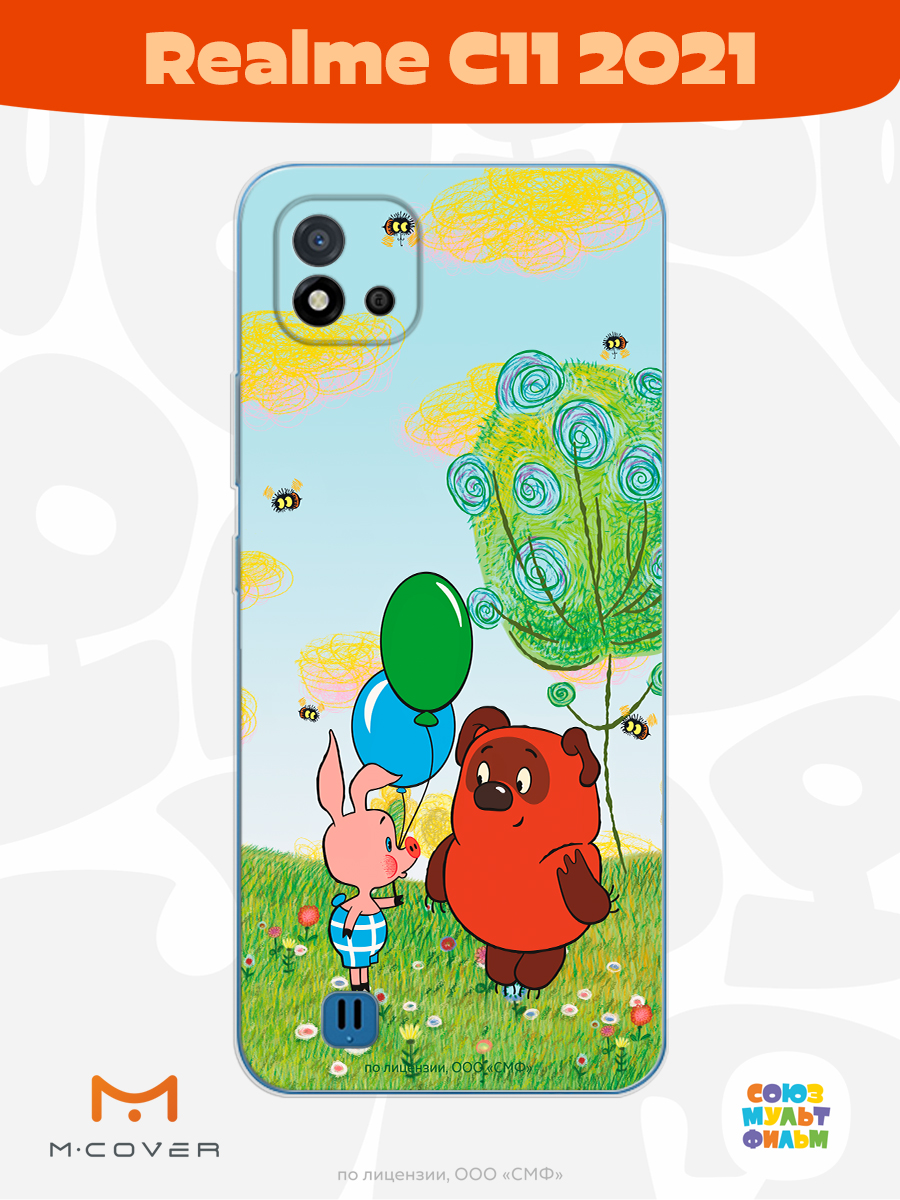 Силиконовый чехол Mcover для смартфона Realme C11 (2021) Союзмультфильм Лучшие друзья - фото 2